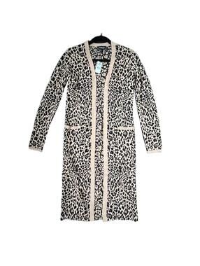 EXPRESS New Leopard Print Long Cardigan Sweater - XS